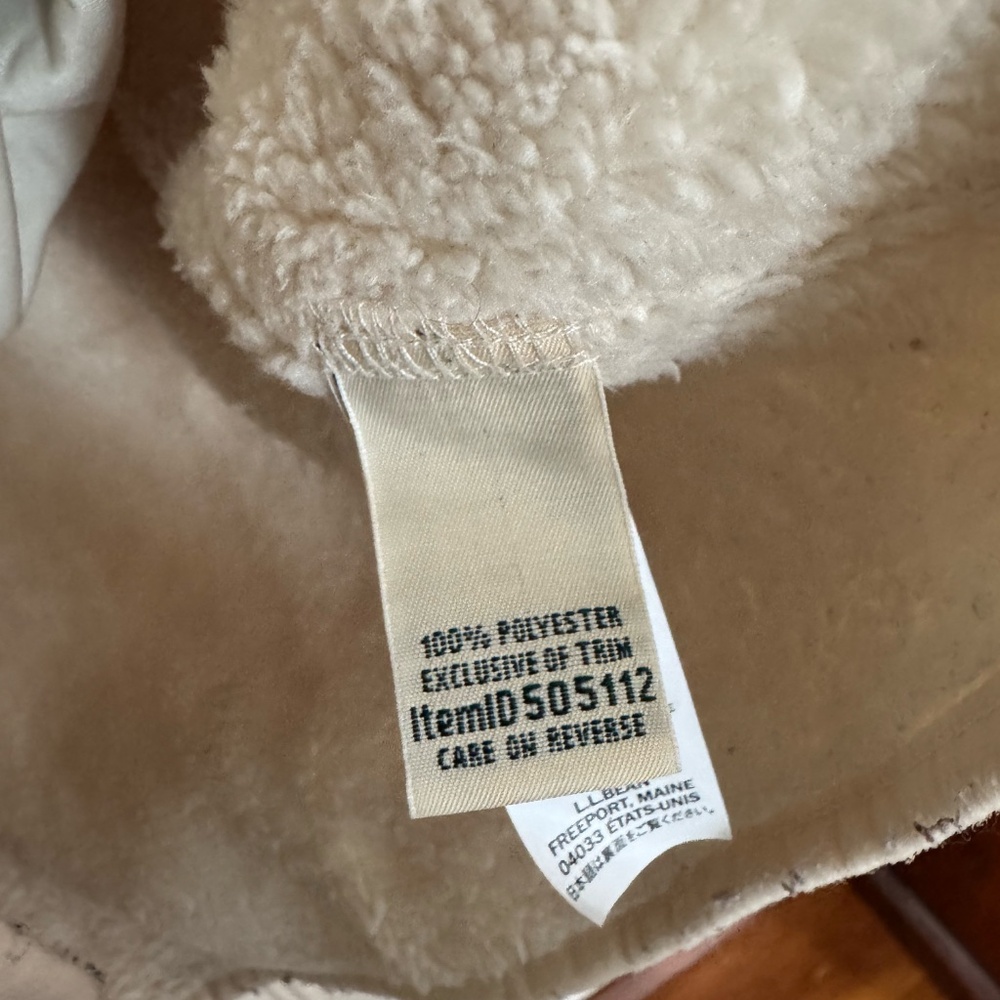 L.L.Bean Sherpa Fleece Snap Pullover Cream Women's Medium - Picture 5 of 5